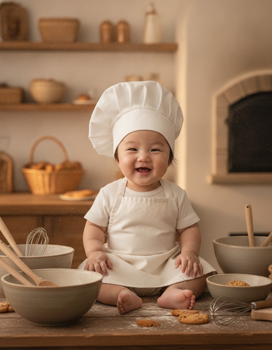 Little Chef baby photo theme example